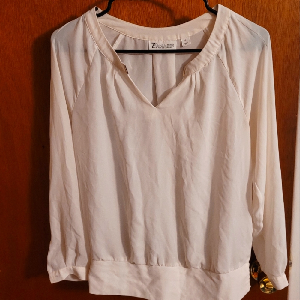 Ivory New York & Company Blouse XS
